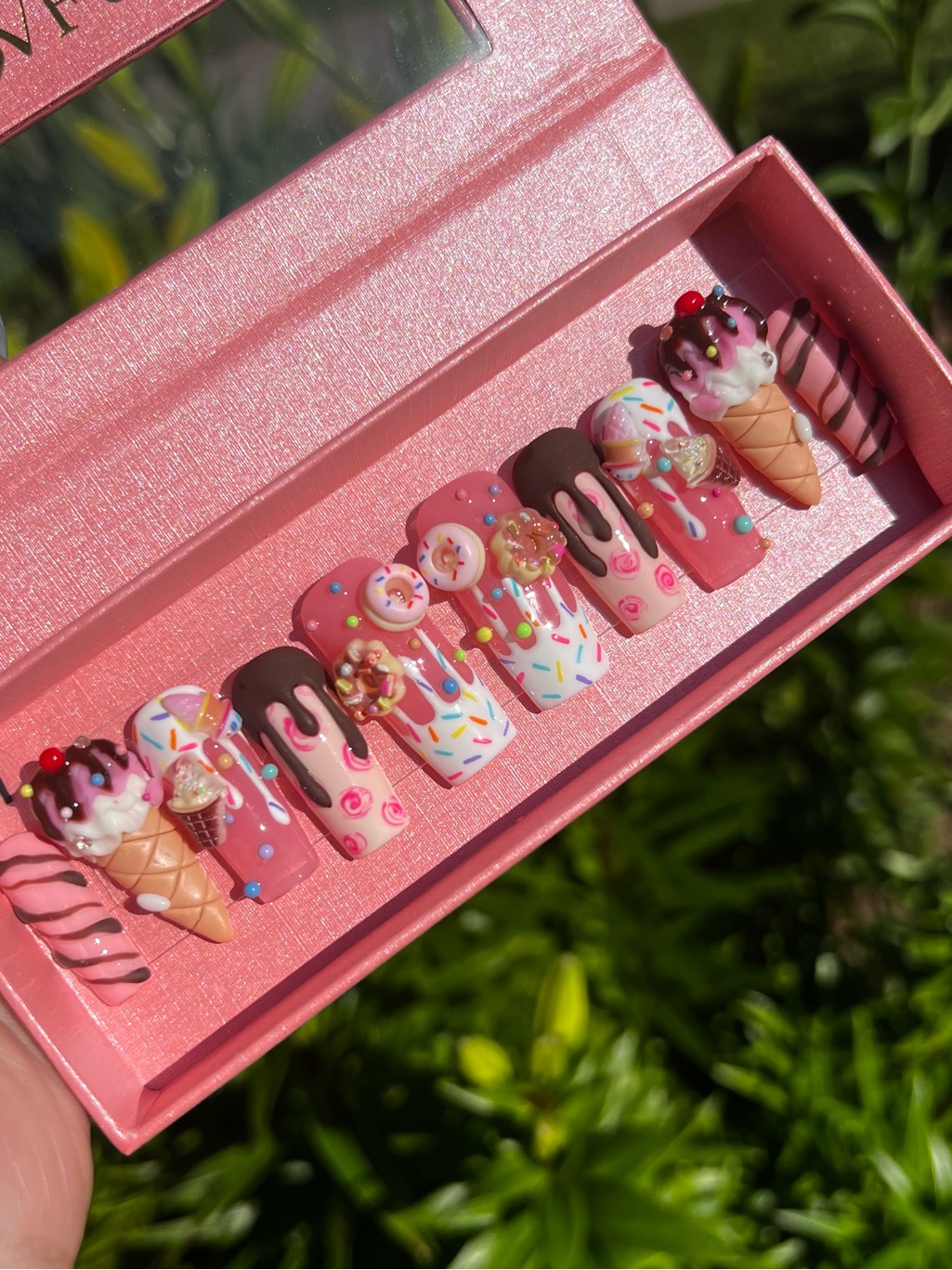 Brand New Ice Cream Dessert PressOn Nails